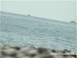 super-fucking-hot naked gal spied beach spycam